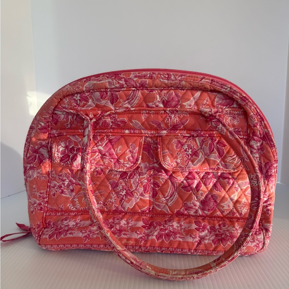 Vera Bradley Pink Floral Quilted Travel Bag